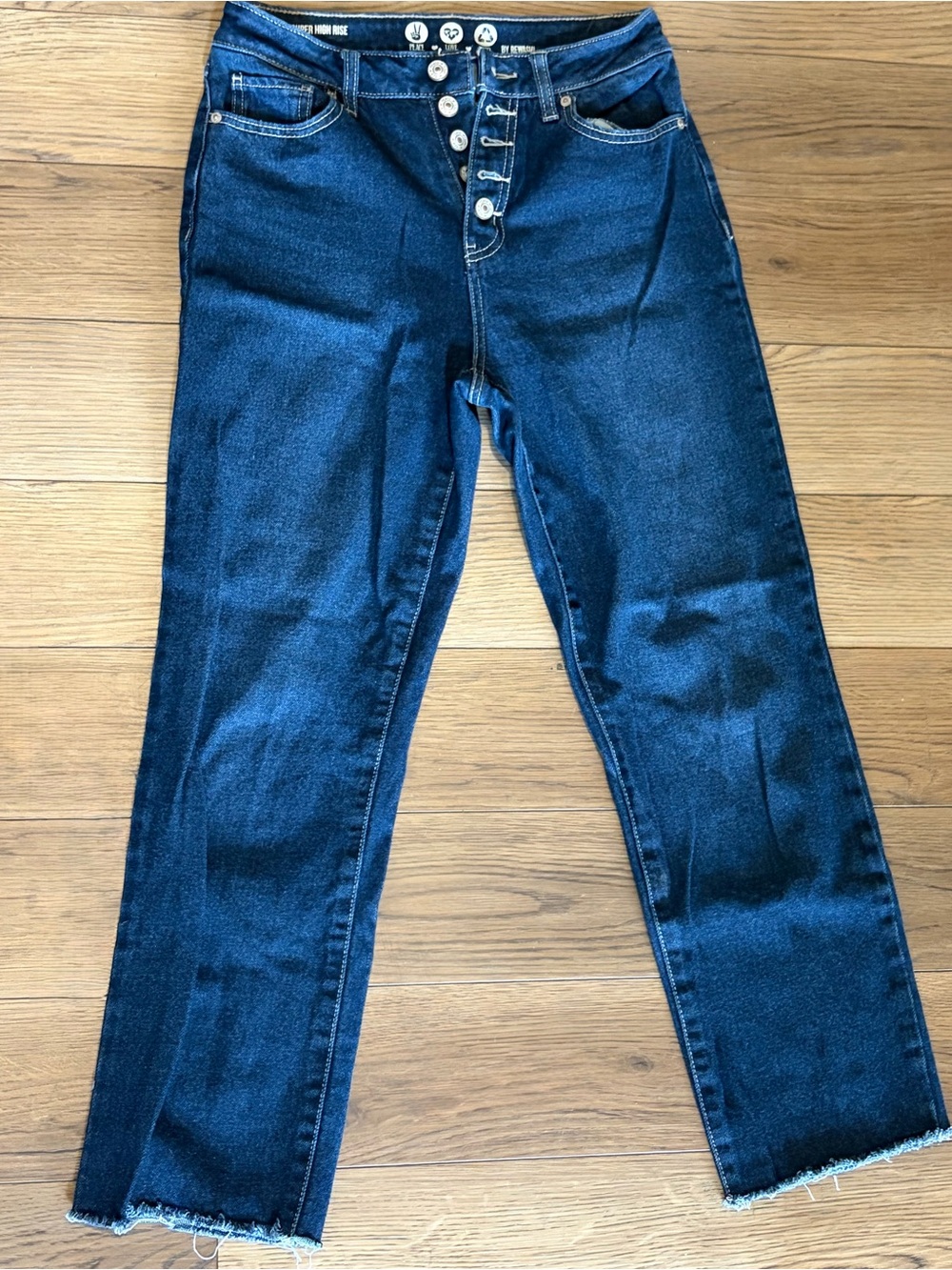 PEACE LOVE ECO dark wash multi button jeans size 1/25